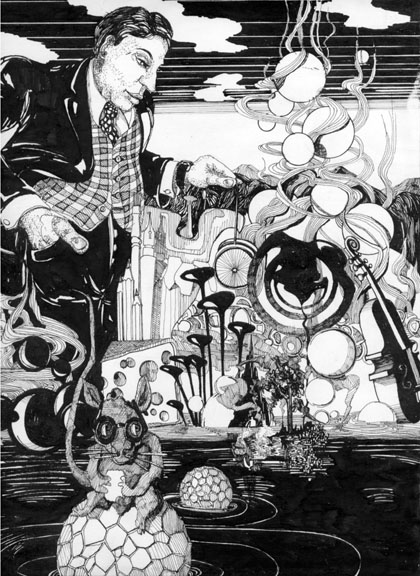 1974_art_homme au bilboquet et rat_sel