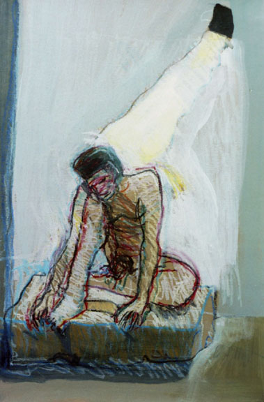 1988_art_nu accroupi sous un projecteur_ac-retrav_sel